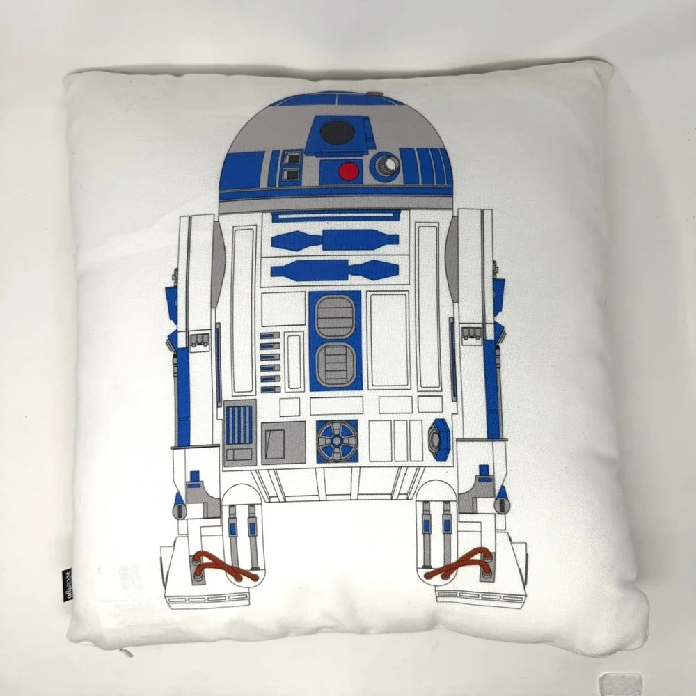Society6 Star Wars R2D2 Technical Drawing Decorative Throw Pillow Square ~20